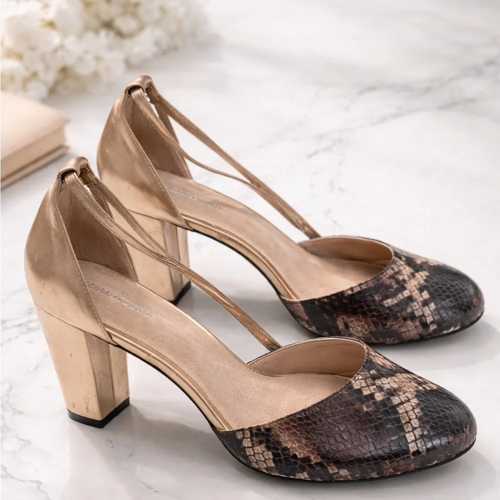 Glamorous Fall Mary Jane heels Faux snakeskin high heel size 10 Comfortable